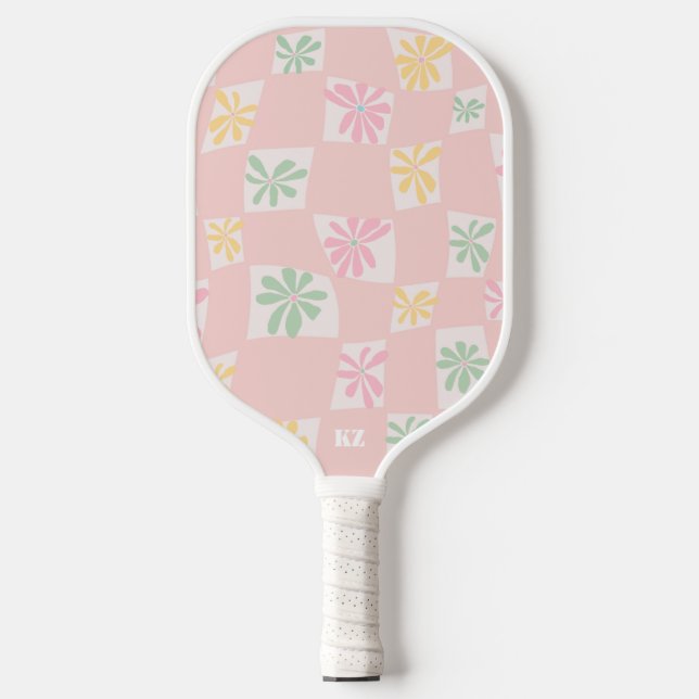 Raquette De Pickleball Contrôle floral ondulé (Recto)