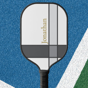 Raquette de pickleball cool blanche grise et or mo
