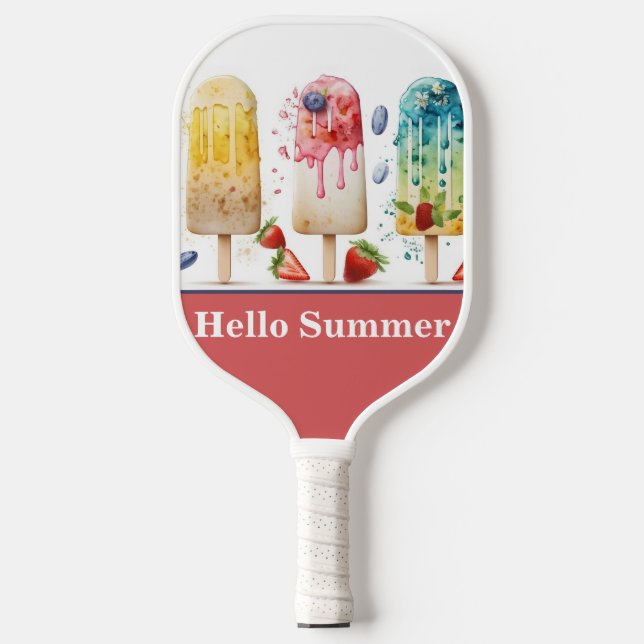 Raquette De Pickleball Cool Fruit Popscans, BONJOUR ÉTÉ (Recto)