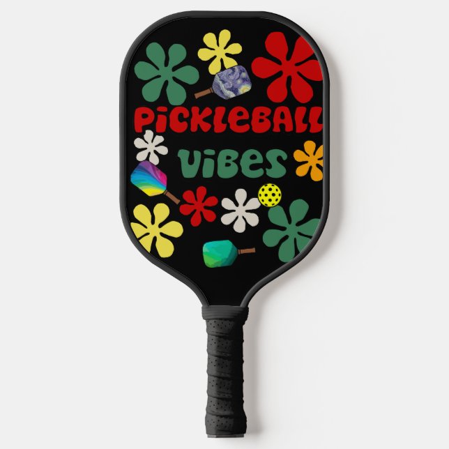 Raquette De Pickleball Cool Funny Pickleball Vibes Retro Art (Recto)