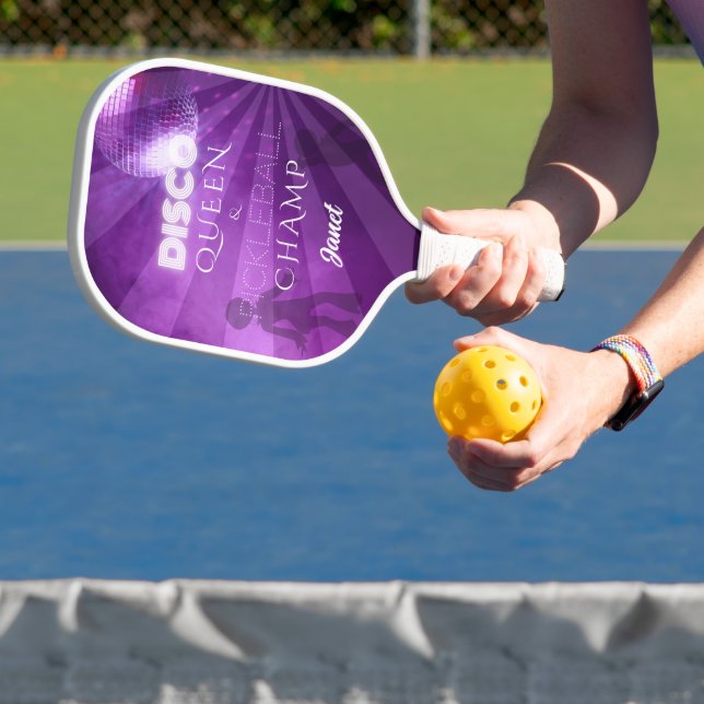 Raquette De Pickleball Cool Purple Disco Queen Pickleball Champ (Insitu)