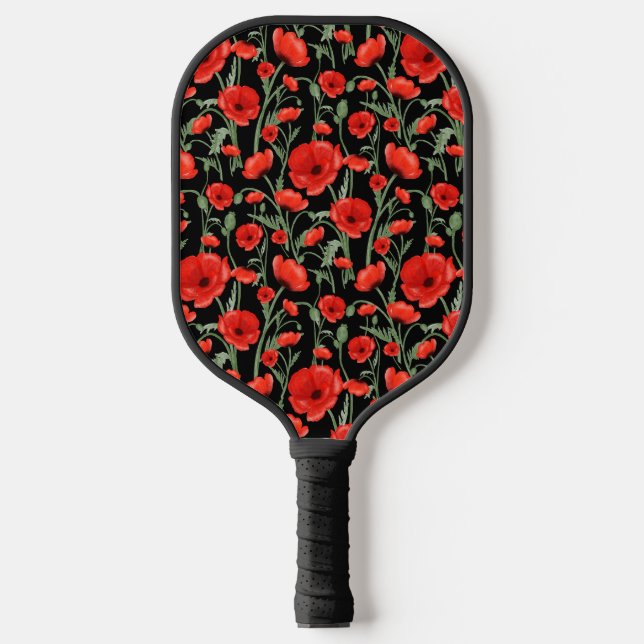 Raquette De Pickleball Coquelicots rouges (Recto)