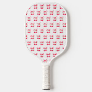 Raquette De Pickleball Coquette Cherry Pink Bow Girl Ladies Anniversaire