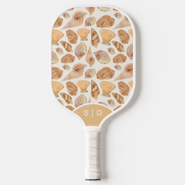 Raquette De Pickleball Coquillages personnalisés et sables océaniques (Recto)