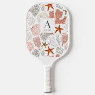 Raquette De Pickleball Corail rouge et Motif de poisson rouge blanc