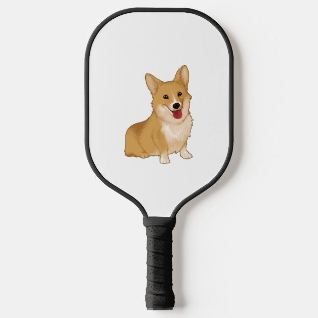 Raquette De Pickleball Corgi doux et souriant (Recto)