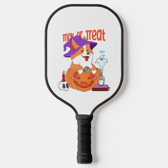 Raquette De Pickleball Corgi Halloween (Recto)