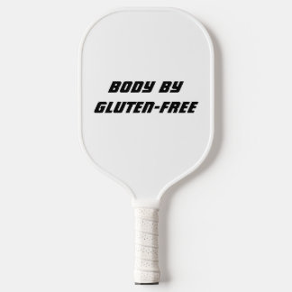 Raquette De Pickleball Corps De Manche Blanche Sans Gluten Avec Blanc
