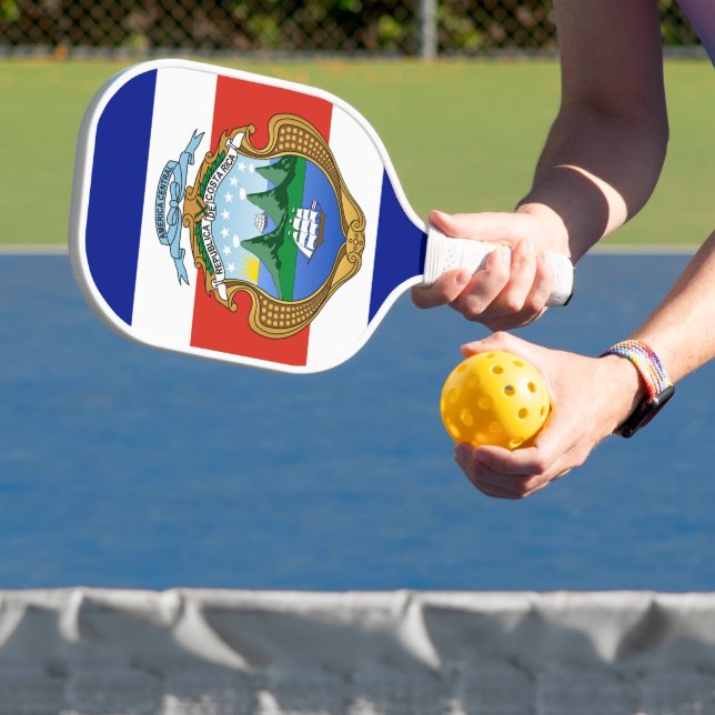 Raquette De Pickleball Costa Rica (armoiries/drapeau) (Insitu)