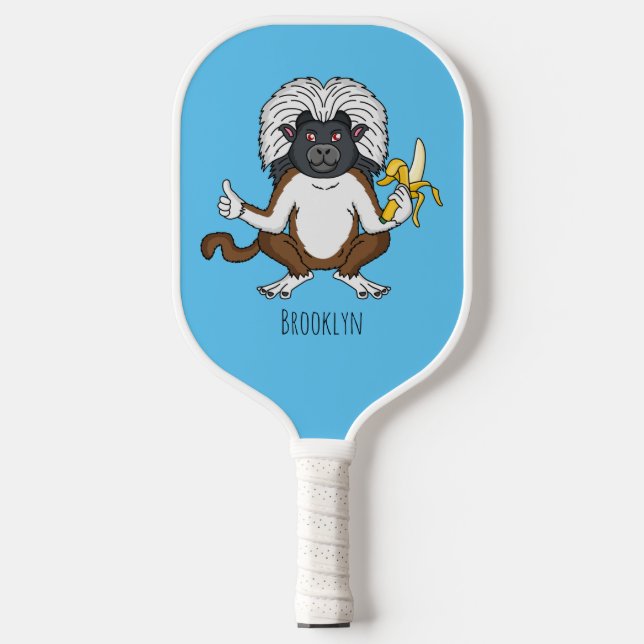Raquette De Pickleball Cotton Top Tamarin montoon est une illustration (Recto)