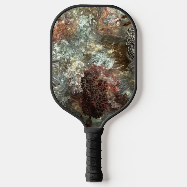 Raquette De Pickleball Couches de cristaux Brown coupées (Recto)