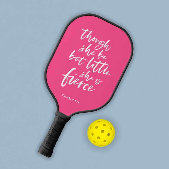 Raquette De Pickleball Couleur Personnalisée Script Petit Mais Fierce Sha (Créateur téléchargé)