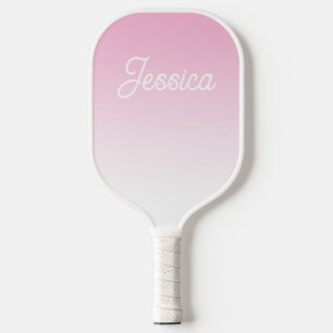 Raquette De Pickleball Couleur rose clair ombrée (modifiable) et votre te