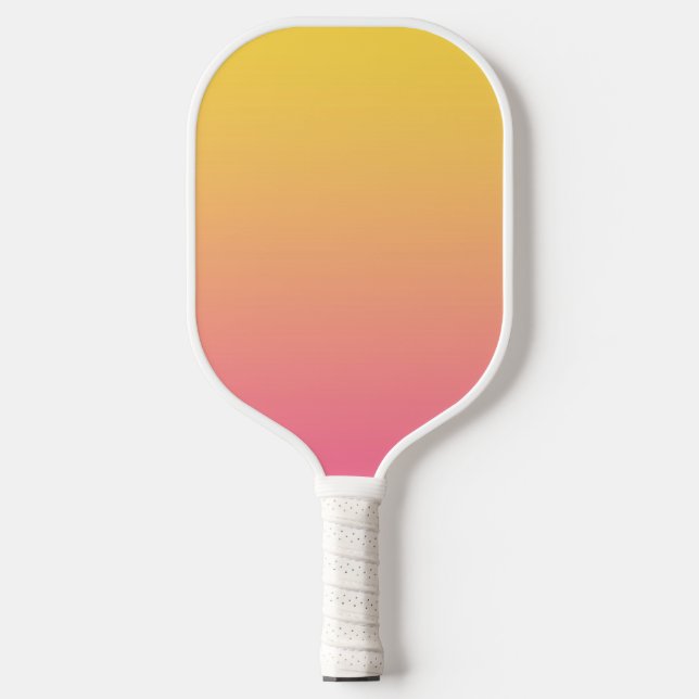 Raquette De Pickleball Couleur Rose Jaune (Recto)