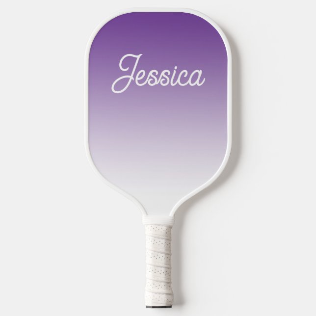 Raquette De Pickleball Couleur violette ombrée (modifiable) et votre text (Recto)