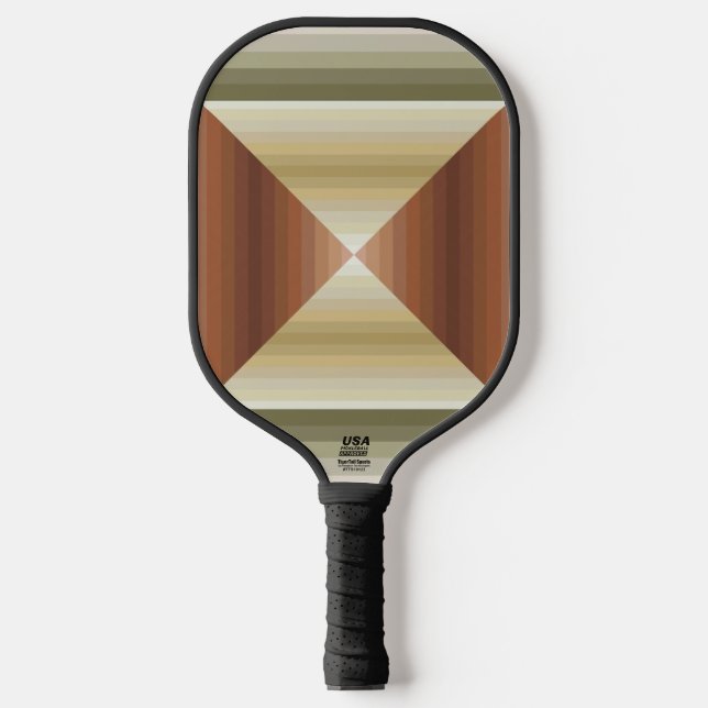Raquette De Pickleball Couleurs D'Art Motif Brown, Vert Et Tan (Recto)