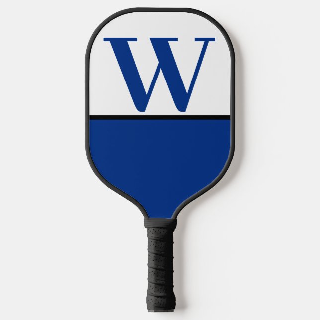 Raquette De Pickleball Couleurs de l'équipe du Collège bleu et blanc Mono (Recto)
