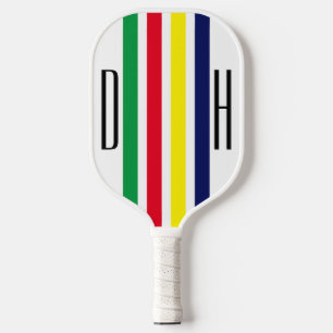 Raquette De Pickleball Couleurs DIY 4 Rayures Rouge Bleu Jaune Vert Blanc