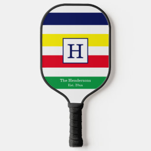 Raquette De Pickleball Couleurs DIY 4 Rayures Rouge Bleu Jaune Vert Blanc