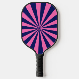 Raquette De Pickleball Couleurs DIY Rayons Soleil Couchant Bleu Rose Chau