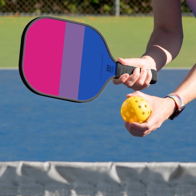Raquette De Pickleball Couleurs du drapeau de fierté bisexuel de Slippery (Insitu)