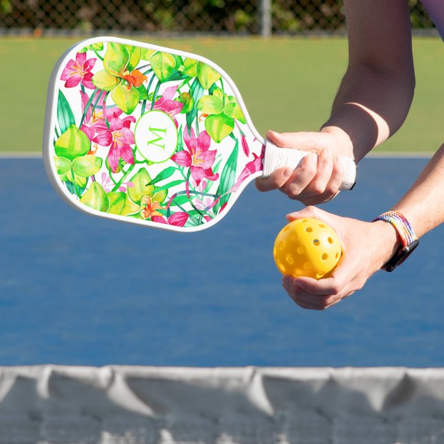 Raquette De Pickleball Couleurs estivales audacieuses et florales (Insitu)