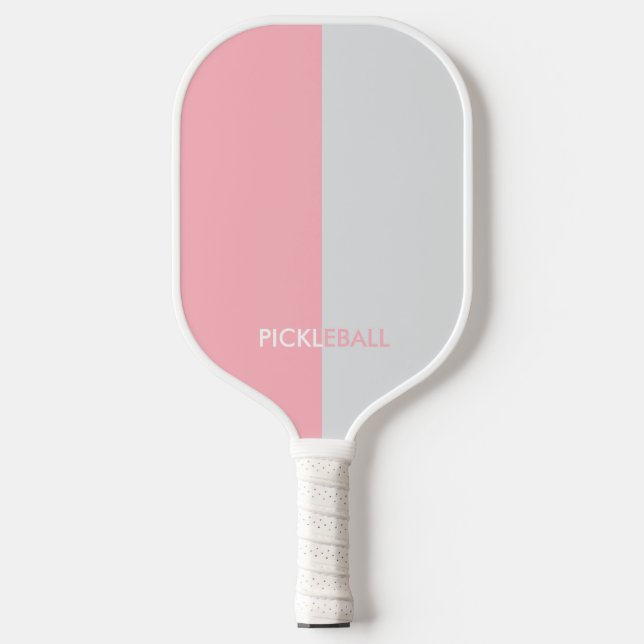 Raquette De Pickleball Couleurs Monogramme Rose & Blanc  (Recto)