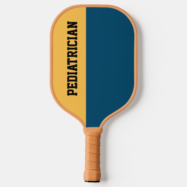Raquette De Pickleball Couleurs personnalisées Marine Bleu Jaune Pediatri (Verso)