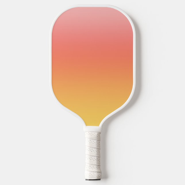 Raquette De Pickleball Couleurs simples - Jaune à Misty Pink ombre (Recto)