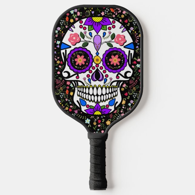 Raquette De Pickleball Crâne à sucre - Jour des Morts - Dia de los Muerto (Recto)