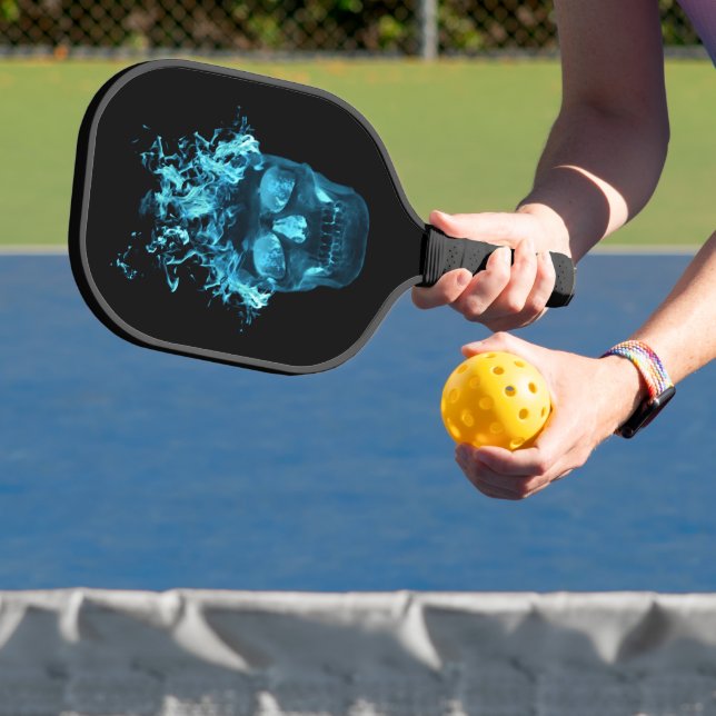 Raquette De Pickleball Crâne d'inflammation du feu bleu (Insitu)