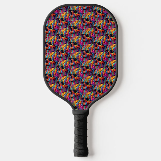 Raquette De Pickleball Crâne psychédélique dynamique (Recto)