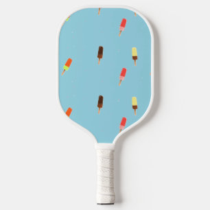 Raquette De Pickleball Crème glacée Popsicle sur bleu