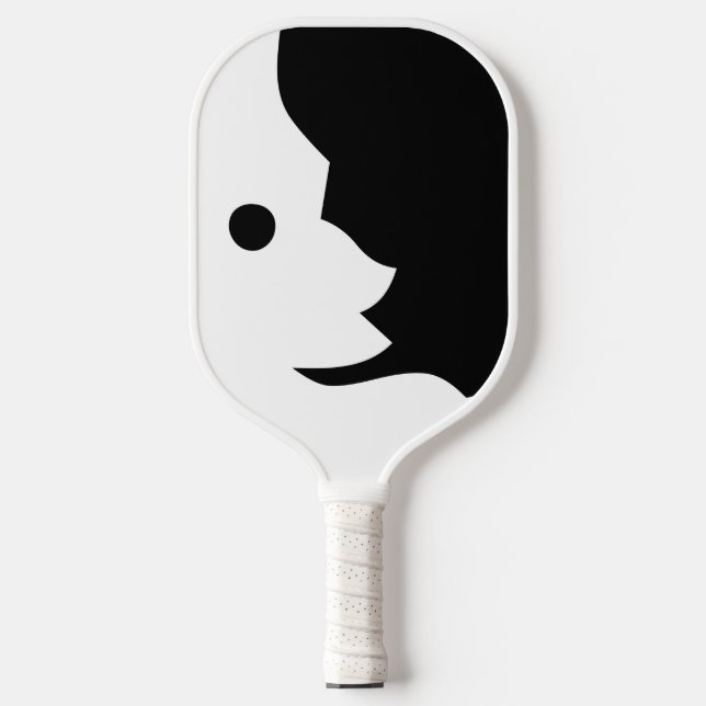 Raquette De Pickleball Croissant blanc noir lune 4Al (Recto)