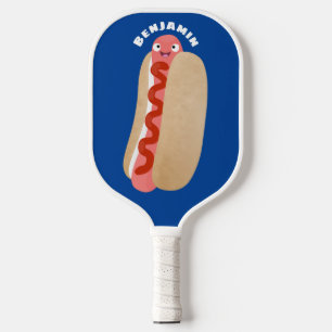 Raquette De Pickleball Curieux hot dog Weiner dessin animé