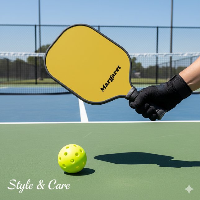 Raquette De Pickleball Custom Metallic Gold Pickleball Paddle with Name (Custom Metallic Gold Pickleball Paddle with Name)