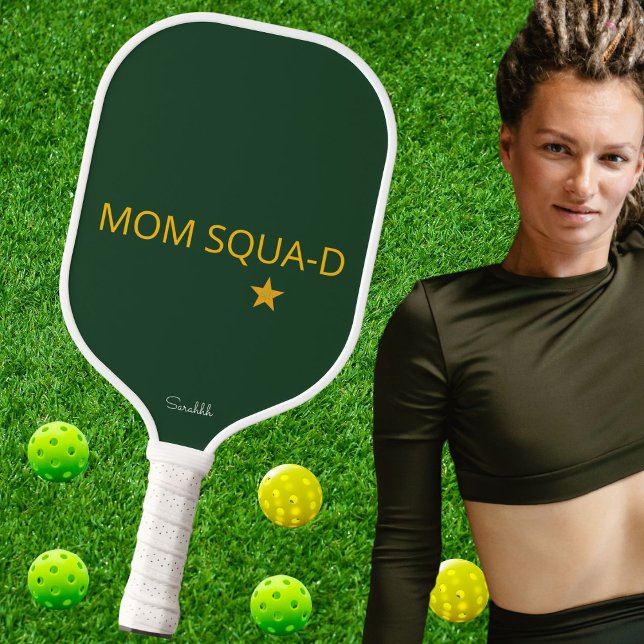 Raquette De Pickleball Customize Mom Squad Pickleball Cute Cool Name Gift (Créateur téléchargé)