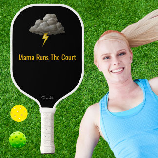 Raquette De Pickleball Customized Mama Runs The Court Pickleball Mom Gift