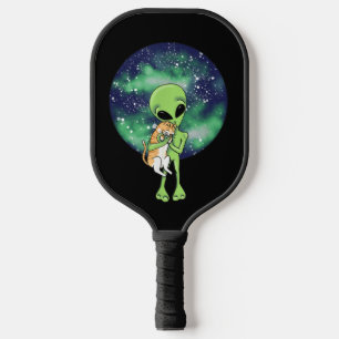 Raquette De Pickleball Cute Alien et Cat UFO