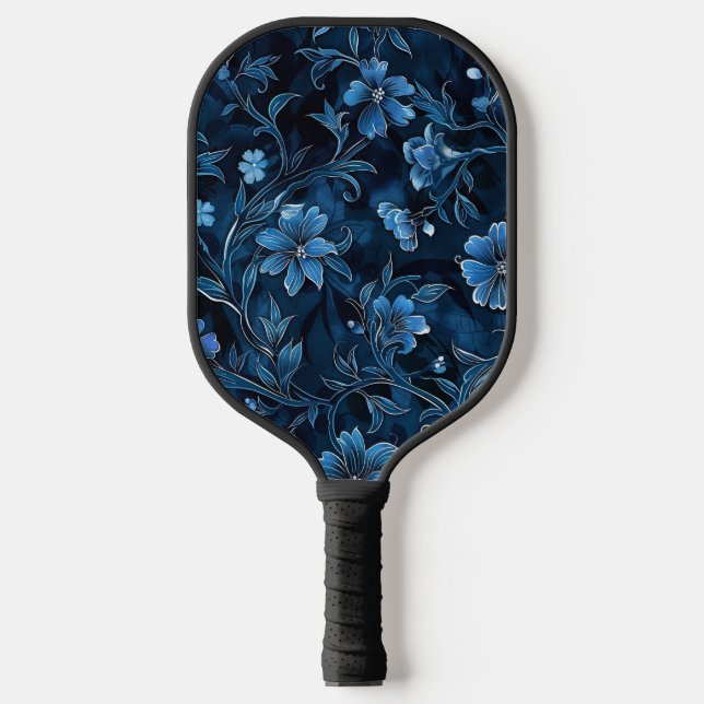 Raquette De Pickleball Cute Blue Floral Exercice Pickleball Paddle (Recto)
