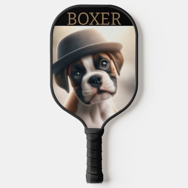 Raquette De Pickleball Cute Boxer Puppy – Stylish Dog Art (Recto)