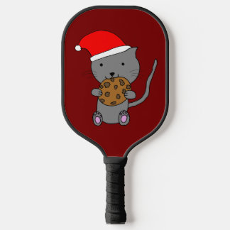 Raquette De Pickleball Cute Christmas Cat