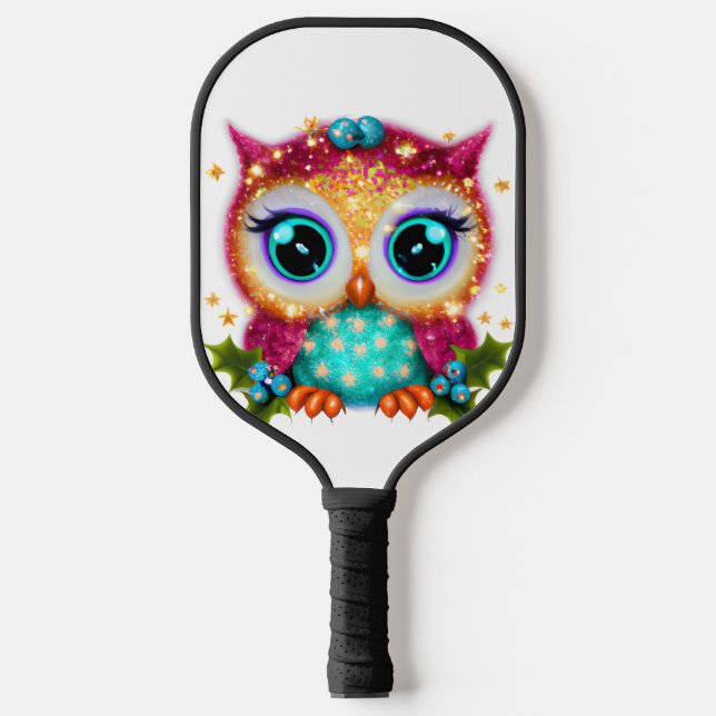 Raquette De Pickleball Cute et adorable Kawaii Baby Owl (Recto)