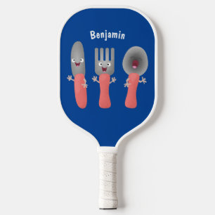 Raquette De Pickleball Cute fourche couteau et cuillère dessin de couvert