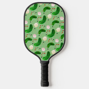 Raquette De Pickleball Cute Fun Pickles Cool Unique Pastel Green Motif
