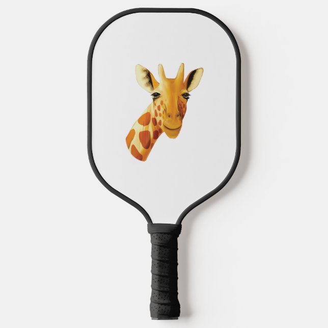 Raquette De Pickleball Cute giraffe face beautiful safari  (Recto)