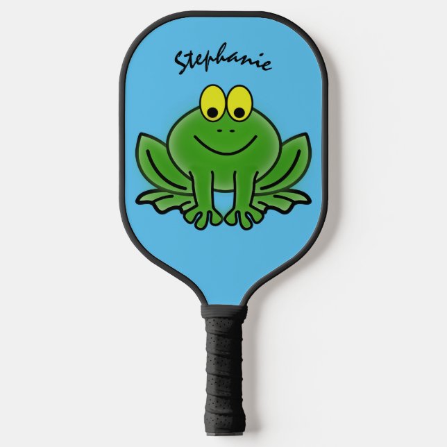 Raquette De Pickleball Cute Green Frog Design Pickleball Paddle (Recto)