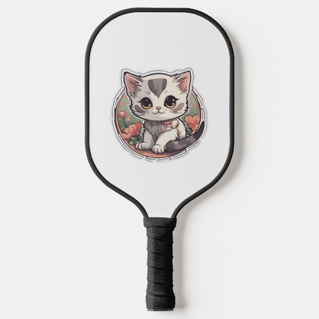 Raquette De Pickleball Cute Kawaii Kitten (Recto)