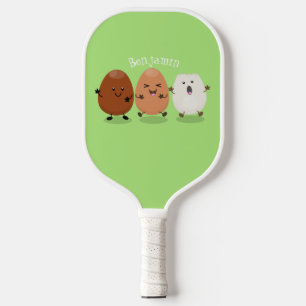 Raquette De Pickleball Cute kawaii oeufs humoristique dessin animé