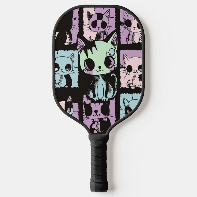 Raquette De Pickleball Cute Kawaii Pastel Goth Patchwork Gothique Déplais (Recto)